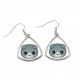 Earrings with a Scottish Fold. A new collection with the cute Art-dog cat