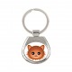 A key pendant with LaPerm. A new collection with the cute Art-dog cat