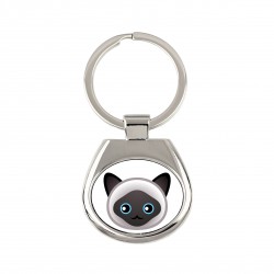 A key pendant with Himalayan cat. A new collection with the cute Art-dog cat