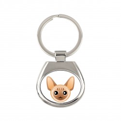 A key pendant with Devon rex. A new collection with the cute Art-dog cat