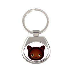 A key pendant with Havana Brown. A new collection with the cute Art-dog cat