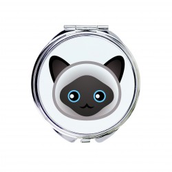 A pocket mirror with a Himalayan cat. A new collection with the cute Art-Dog cat