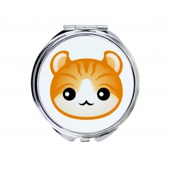 A pocket mirror with a American Curl. A new collection with the cute Art-Dog cat