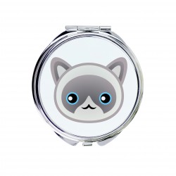 A pocket mirror with a Ragdoll. A new collection with the cute Art-Dog cat