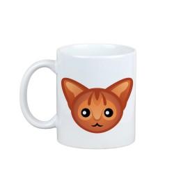 Enjoying a cup with my cat - Kot abisyński - kubek z uroczym kotem