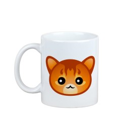 Enjoying a cup with my cat - Kot somalijski - kubek z uroczym kotem