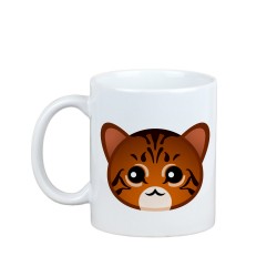 Disfrutando de una taza con mi gato Toyger - una taza con un lindo gato
