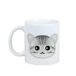 Enjoying a cup with my cat - Kot amerykański krótkowłosy - kubek z uroczym kotem
