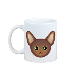 Enjoying a cup with my Oriental cat - a mug with a cute cat