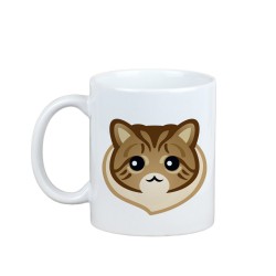 Disfrutando de una taza con mi gato Sibérien - una taza con un lindo gato