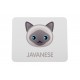 A computer mouse pad with a Javanese cat. A new collection with the cute Art-dog cat