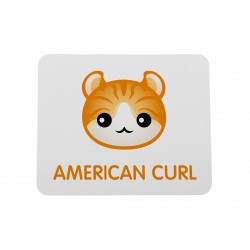 Un tappetino per mouse del computer con un gatto del American Curl. Una nuova collezione con il simpatico gatto Art-dog
