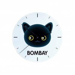 Une horloge avec un chat du Bombay. Une nouvelle collection avec le joli chat Art-Dog