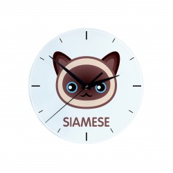 Un orologio con un gatto del Siamese. Una nuova collezione con il simpatico gatto Art-Dog
