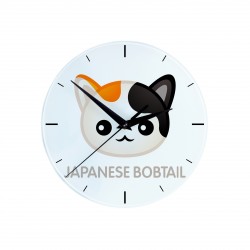 Une horloge avec un chat du Bobtail japonais. Une nouvelle collection avec le joli chat Art-Dog
