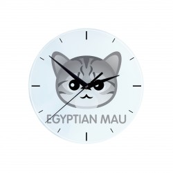 Une horloge avec un chat du Mau égyptien. Une nouvelle collection avec le joli chat Art-Dog