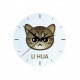 Un horloge murale avec le chat. Une nouvelle collection avec le joli chat Art-dog