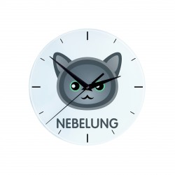 Un orologio con un gatto del Nebelung. Una nuova collezione con il simpatico gatto Art-Dog