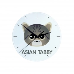 Eine Uhr mit einer Tabby. Eine neue Kollektion mit der süßen Art-Dog Katze