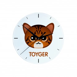 A clock with a Toyger. A new collection with the cute Art-Dog cat