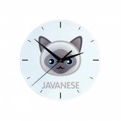 Un orologio con un gatto del Javanese cat. Una nuova collezione con il simpatico gatto Art-Dog
