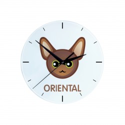 A clock with a Oriental cat. A new collection with the cute Art-Dog cat