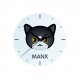 A clock with a Manx cat. A new collection with the cute Art-Dog cat