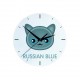 A clock with a Russian Blue. A new collection with the cute Art-Dog cat