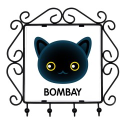 Un estante clave con Bombay. Una nueva colección con el lindo gato Art-dog