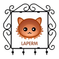 Ein Schlüsselregal mit LaPerm. Eine neue Kollektion mit der niedlichen Art-Dog-Katze