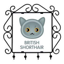 Ein Schlüsselregal mit British Shorthair. Eine neue Kollektion mit der niedlichen Art-Dog-Katze