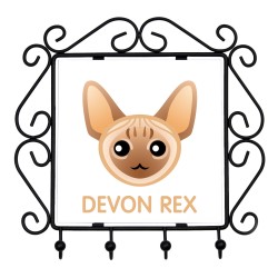 A key rack, hangers with Devon rex. A new collection with the cute Art-dog cat