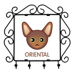A key rack, hangers with Oriental cat. A new collection with the cute Art-dog cat