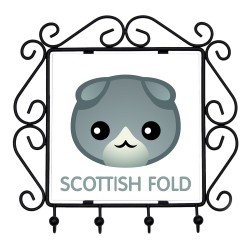 A key rack, hangers with Scottish Fold. A new collection with the cute Art-dog cat