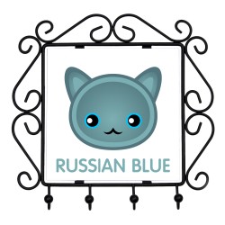 A key rack, hangers with Russian Blue. A new collection with the cute Art-dog cat