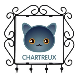 A key rack, hangers with Chartreux. A new collection with the cute Art-dog cat