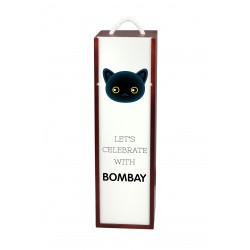 Festeggiamo con il Bombay americano. Una scatola di vino con il simpatico gatto Art-Dog