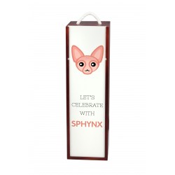 Celebremos con Sphynx. Una caja de vino con el lindo gato Art-Dog