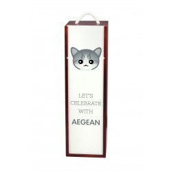 Celebremos con Aegean. Una caja de vino con el lindo gato Art-Dog