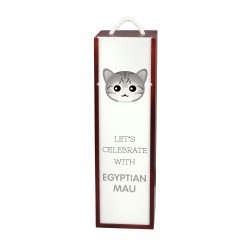 Festeggiamo con il Mau egiziano. Una scatola di vino con il simpatico gatto Art-Dog