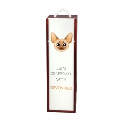 Let’s celebrate with Devon rex. A wine box with the cute Art-Dog cat