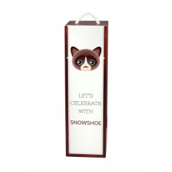 Let’s celebrate with Snowshoe cat. A wine box with the cute Art-Dog cat