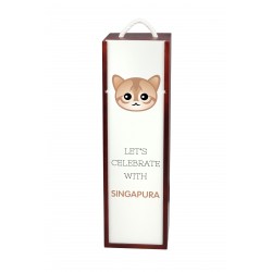 Festeggiamo con il Singapura. Una scatola di vino con il simpatico gatto Art-Dog