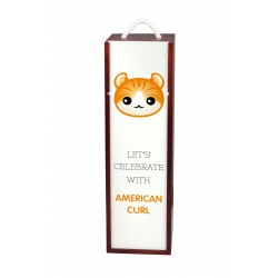Celebremos con Curl Americano. Una caja de vino con el lindo gato Art-Dog