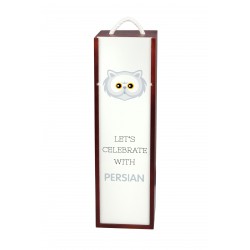 Let’s celebrate with Persian cat. A wine box with the cute Art-Dog cat