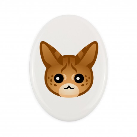 A ceramic plate with cat. A new collection with the cute Art-dog cat