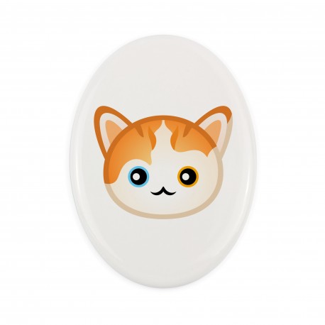 Un piatto di ceramica con il gatto. Una nuova collezione con il simpatico gatto Art-dog