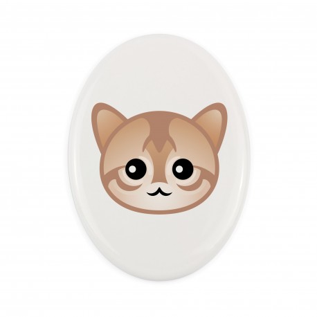 Un piatto di ceramica con il gatto. Una nuova collezione con il simpatico gatto Art-dog