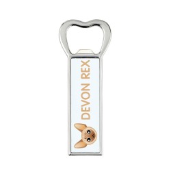 A beer bottle opener with a Devon rex. A new collection with the cute Art-Dog cat