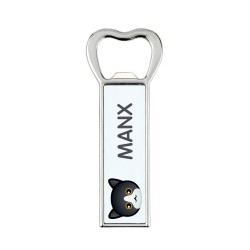 A beer bottle opener with a Manx cat. A new collection with the cute Art-Dog cat